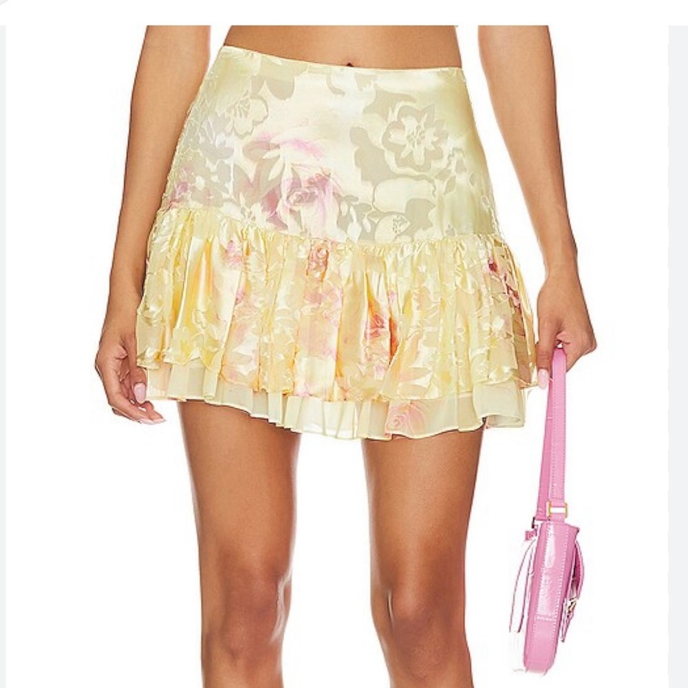 LoveShackFancy Silk Tevy Skirt